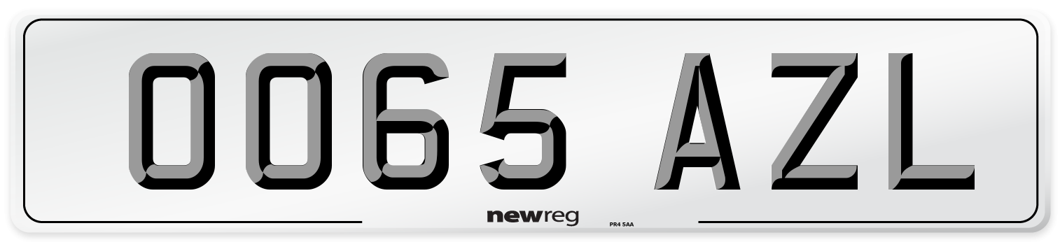 OO65 AZL Number Plate from New Reg